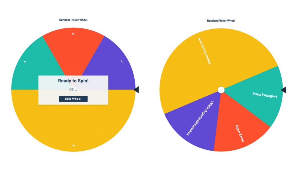 Random Wheel Picker fürs Wichteln bei Ihrer Weihnachtsfeier