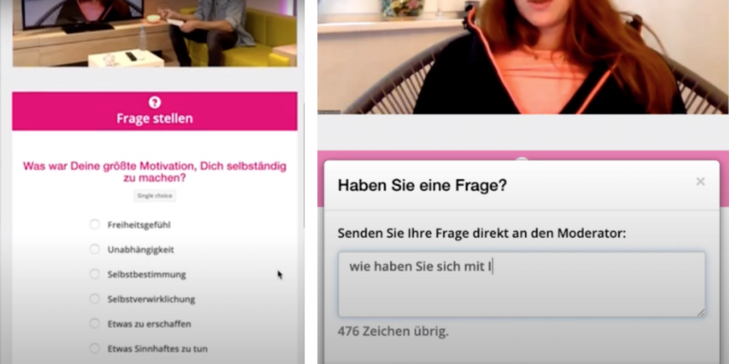 TEDME-Funktionen als überlappende Elemente in eine Event-Plattform einbinden