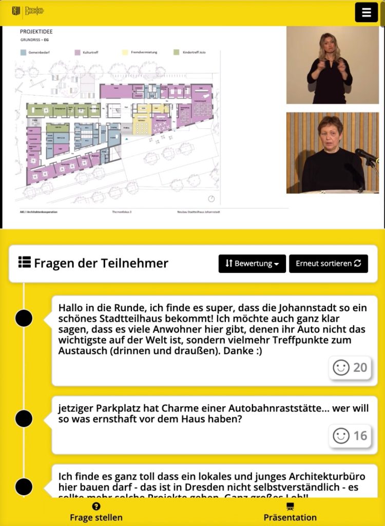 Bürgerbeteiligung auf Veranstaltungen - Fragerunde der Bürger